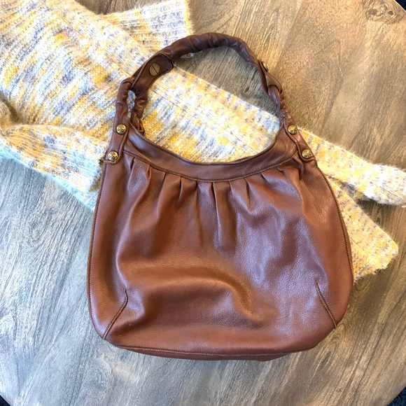 Lucky Brand Handbags - Lucky Brand Soft Leather Boho Bag- Dark Brown